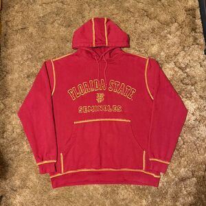Vintage Florida State Seminoles College Hoodie Red XLarge